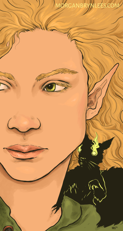 Rowan A light-skinned person with blond hair and green eyes.