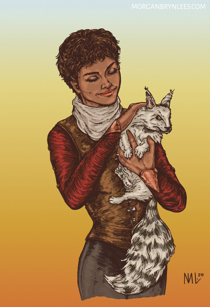 Yara and Her Fennec Yara holding a fennec tightly.